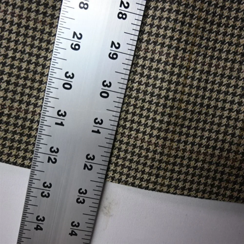 IZOD 42L Brown Houndstooth 100% Wool‎ Mens Blazer Sport Coat Jacket